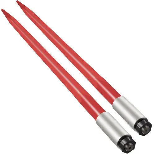 VEVOR Heusapf, Paar, 99,1 cm, Ballenspieß, 1366 kg Tragkraft, Ballenspieß, Schnellbefestigung, quadratische Heuballenspieß, 4,3 cm, rot beschichtete Ballengabeln, Ballenspieß mit Sechskantmutter und Hülse für Schaufeln, Traktoren, Lader – Bild 9
