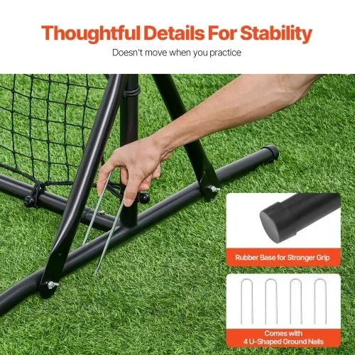 VEVOR Fußball-Rebound-Netz 6 x 4 Fuß tragbares Trainingsgeschenk, doppelseitiges Rebound-Netz, Fußball-Trainingsgerät Hilfsmittel und Ausrüstung für alle Altersgruppen Kick-Back Rebounder – Bild 5