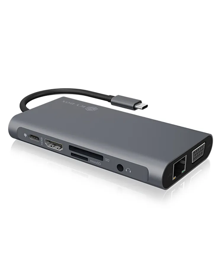 ICY BOX IB-DK4040-CPD Kabelgebunden USB 3.2 Gen 1 (3.1 Gen 1) Type-C Anthrazit, Schwarz – Bild 6