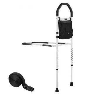 VEVOR Aufstehhilfe Bett, Haltegriffe mit Stützbein & PU-Handlauf, 732–992mm höhenverstellbarer Gehstock aus Karbonstahlrohr, Bett Einstiegshilfe für Kingsize-, Queensize-, Full- & Twin-Betten VEVOR Aufstehhilfe Bett, Haltegriffe mit Stützbein & PU-Handlauf, 732–992mm höhenverstellbarer Gehstock aus Karbonstahlrohr, Bett Einstiegshilfe für Kingsize-, Queensize-, Full- & Twin-Betten