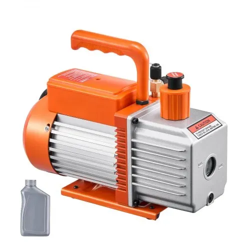VEVOR Vakuumpumpe, 6 CFM, HVAC 2-stufige Drehschieber-Vakuumpumpe, für R134a R22 R410a-Systeme, Auto-AC-Vakuumpumpen-Kit mit Ölflasche, für die Harzentgasung zur Wartung von Autoklimaanlagen – Bild 8
