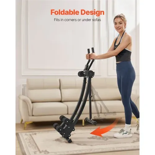 VEVOR Bauchmuskeltrainingsgerät Bauchtrainer AB-Maschine für Fitnessstudio, Bauchtrainer 200 kg Gewichtskapazität, Bauchmuskeltrainer für Krafttraining, klappbares verstellbares Fitnessgerät – Bild 5
