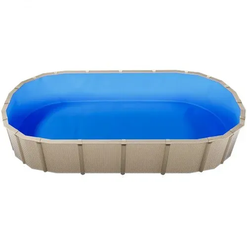 VEVOR Poolinnenfolie, 3,75x7,32 m Poolfolie für 120 cm Wandhöhe, Schwimmbadfolie aus PVC, Innenhülle 0,4 mm Stärke, Ersatzfolie UniBead, Geeignet für Oberirdische Pools mit Stahlwänden, Blau – Bild 9