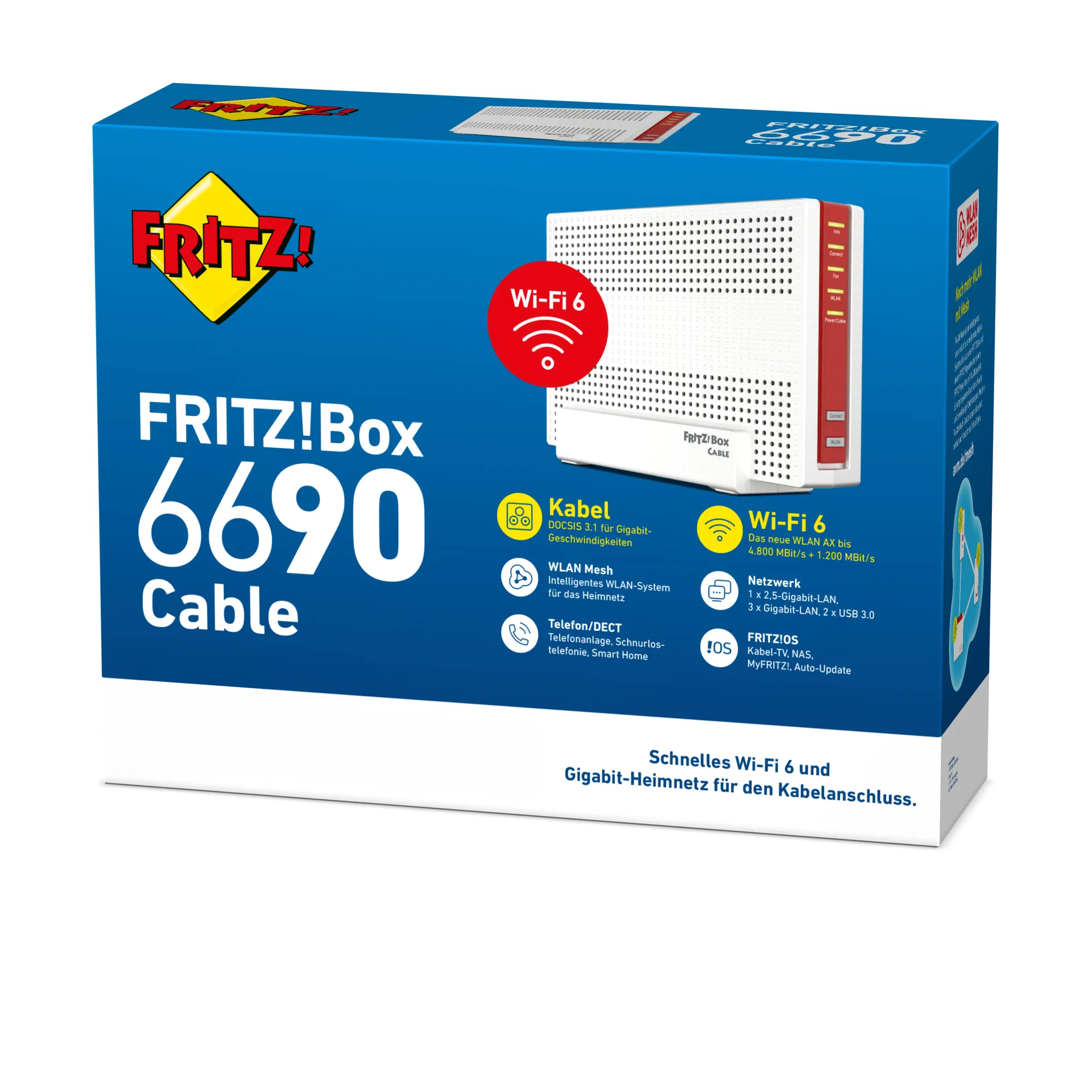 Box FRITZ! 6690 WLAN-Router Gigabit Ethernet Dual-Band (2,4 GHz/5 GHz) Weiß – Bild 6