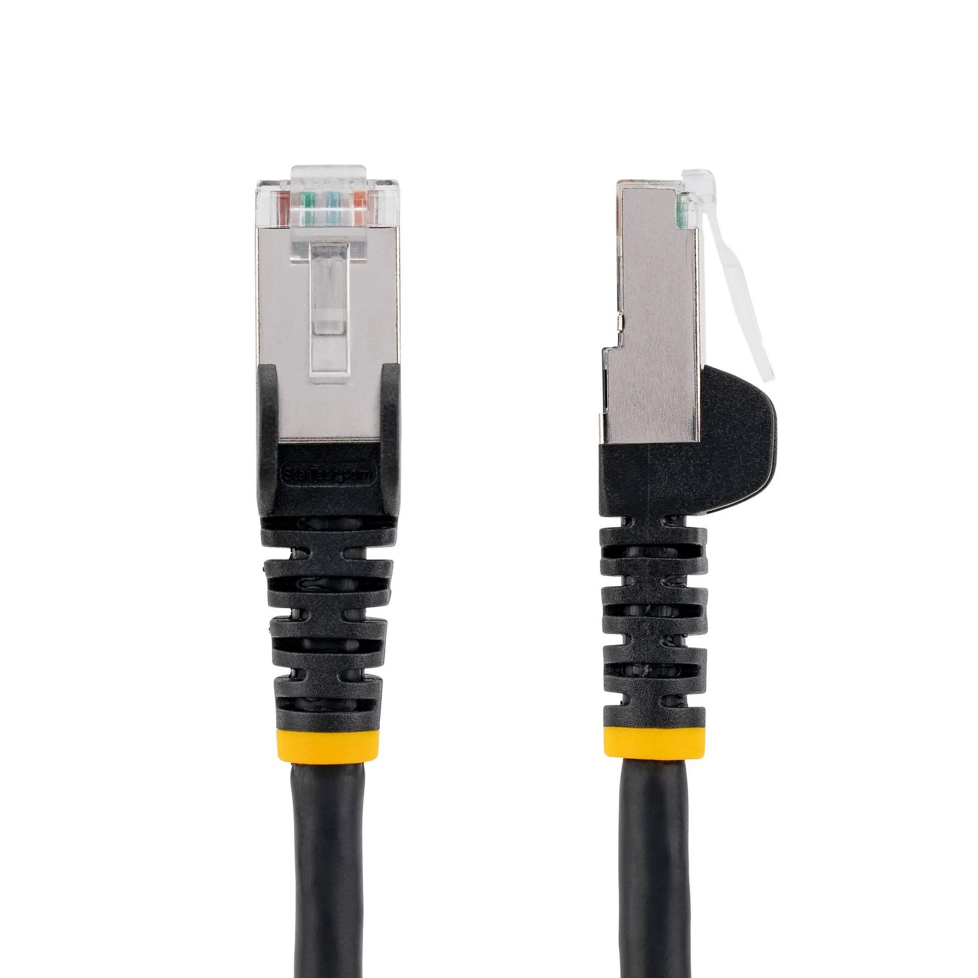 StarTech.com 50cm CAT6a Kabel - LSZH-Raucharm, Halogenfrei - 10 Gigabit RJ45 LAN Kabel - SFTP Patchkabel - Schwarz - CAT6a Verlegekabel - Abgeschirmtes Netzwerkkabel/Ethernet Kabel – Bild 2