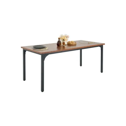 VEVOR Rechteckiger Esstisch Küchentisch Holztisch (180 cm / 136,1 kg belastbar) für 6–8 Personen, Bauernhaus-Esszimmermöbel mit Eisenbeinen, für Küche zu Hause Wohnzimmer, braun (nur Tisch) VEVOR Rechteckiger Esstisch Küchentisch Holztisch (180 cm / 136,1 kg belastbar) für 6–8 Personen, Bauernhaus-Esszimmermöbel mit Eisenbeinen, für Küche zu Hause Wohnzimmer, braun (nur Tisch)