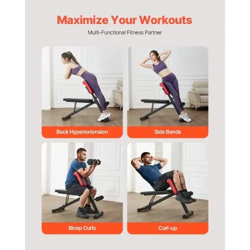 VEVOR multifunktionale Hantelbank für Ganzkörpertraining, Hyperextensionsbank Rückenverlängerung römischer Stuhl 150 kg belastbare verstellbare und faltbare Rückentrainer Heim-Fitnessstudio VEVOR multifunktionale Hantelbank für Ganzkörpertraining, Hyperextensionsbank Rückenverlängerung römischer Stuhl 150 kg belastbare verstellbare und faltbare Rückentrainer Heim-Fitnessstudio