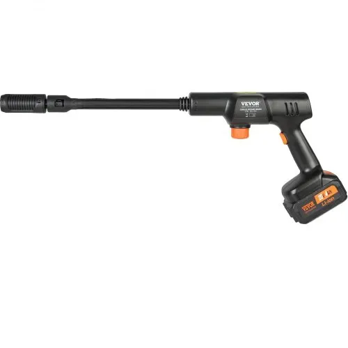 VEVOR Akku Hochdruckreiniger Bürstenlos Wasser Druckreiniger Spritzpistole Druckreinigerpistole (21 V, 50 bar, zur mobilen Reinigung und Bewässerung, 3,5L/min, inkl. Zubehör, 0°~40°-Düse) – Bild 8
