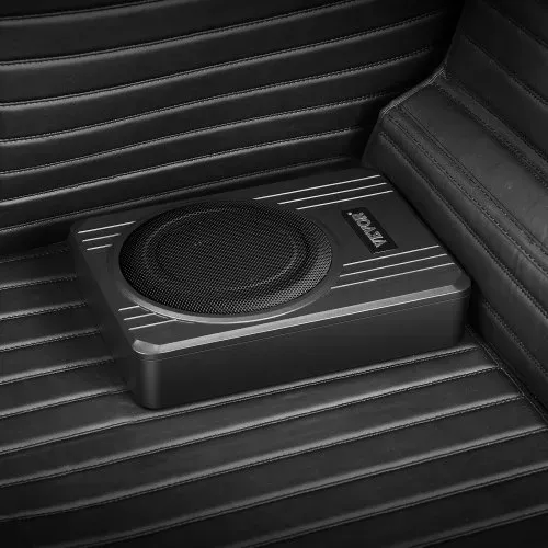 VEVOR Untersitz Auto Subwoofer 400 W 203 mm schlanker Auto Subwoofer mit Stromversorgung, Subsystem mit eingebautem Verstärker, Hoch-/Niedrigpegel-Eingang und Lautstärkeregler für SUVs Lkws – Bild 7