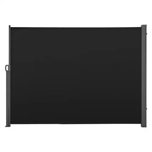 VEVOR Seitenmarkise Ausziehbar 180x300 cm, Seitenrollo aus 180 g/m² Polyestergewebe, Wandmarkise, Windschutz, Sonnenschutz, Sichtschutz, Raumteiler für Garten, Balkon, Pool, Terrasse, Schwarz – Bild 10
