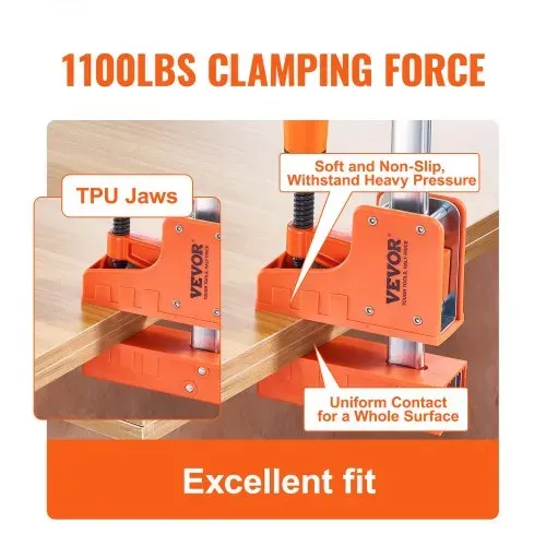 VEVOR Stangenklemmen für die Holzbearbeitung, 2er-Pack, 127cm Parallelklemmen-Set, 499 kg Last – Bild 3
