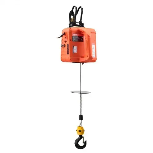 VEVOR Elektrische Seilwinde, 500 kg Tragkraft, 3-in-1 Elektro-Hebezeug, 1500 W, 7,6 m Hubhöhe, 5 m/min, mit manueller, kabelgebundener & kabelloser Fernbedienung für Fabrik, Lager & Garage – Bild 8