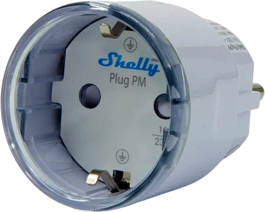 Shelly · Plug & Play „Plug PM Gen3 White“ · Smarter Energiezähler · Messfunktion · WLAN · BT · weiß Shelly · Plug & Play „Plug PM Gen3 White“ · Smarter Energiezähler · Messfunktion · WLAN · BT · weiß