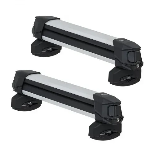 VEVOR Skiboard Snowboard Dachträger für bis zu 4 Paar Ski / 2 Snowboards, 2 x abschließbarer Skidachträger mit Gummipolsterung, Skihalter Träger für die meisten Querträger (465 mm Ladebreite) – Bild 10