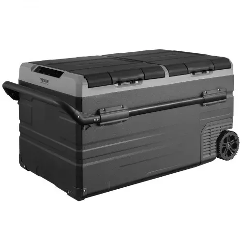 VEVOR 12 V Autokühlschrank, tragbarer 115 L Gefrierschrank mit 2 Zonen und Rädern & Griff, -20 °C bis 20 °C, 12/24 V DC / 100–240 V AC-Kompressorkühler für den Außenbereich, Camping, Reisen – Bild 8