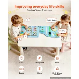 VEVOR Montessori Busy Board 14-in-1 Sensorisches Wandmotorikbrett Elefant, Beschäftigungsbrett zur Bildung & Frühe Entwicklung für Kinder, aus MDF-Platten, mit Xylophon Uhr Zahnrädern & Lernelementen VEVOR Montessori Busy Board 14-in-1 Sensorisches Wandmotorikbrett Elefant, Beschäftigungsbrett zur Bildung & Frühe Entwicklung für Kinder, aus MDF-Platten, mit Xylophon Uhr Zahnrädern & Lernelementen