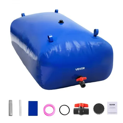 VEVOR Wasserblasen Aufbewahrungsbehälter, 540L Wassertank, 1000D PVC verdickter Wasserbeutel, 0,9mm Wassersack zusammenklappbar, für Gartenbewässerung, Camping, Wohnmobile, Notfallgebrauch –Blau VEVOR Wasserblasen Aufbewahrungsbehälter, 540L Wassertank, 1000D PVC verdickter Wasserbeutel, 0,9mm Wassersack zusammenklappbar, für Gartenbewässerung, Camping, Wohnmobile, Notfallgebrauch –Blau
