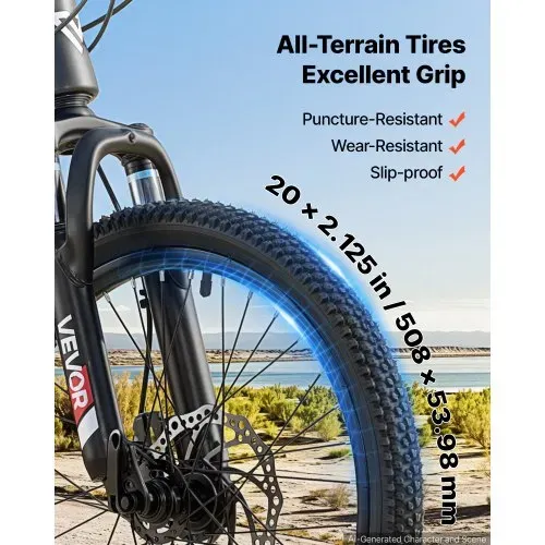 VEVOR Mountainbike 20 Zoll 21-Gang Fahrrad aus Kohlenstoffstahl Schwarz für Freizeitfahrten & Leichte Offroad-Touren, 80 kg Tragkraft, Klingel, Reflektoren und Lichthalterung für Gute Sichtbarkeit – Bild 4