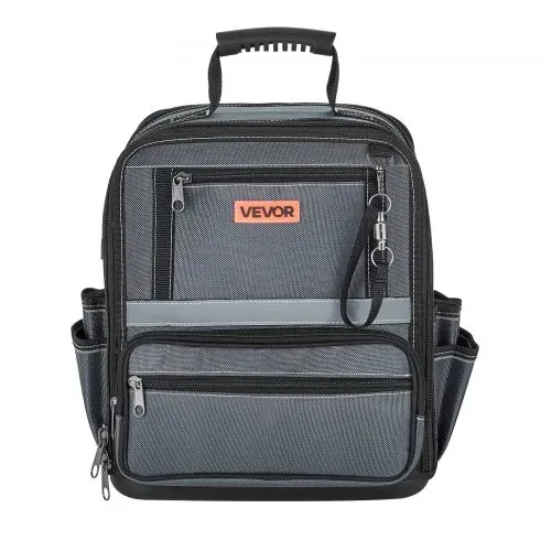 VEVOR Werkzeugtasche 33,5x23x39cm, Aufbewahrungstasche mit 24 Innen- & 10 Außenfächern, Wasserfester Werkzeug-Organizer aus Polyester mit Schultergurt & Reißverschluss, Werkzeugbeutel für Handwerker – Bild 10