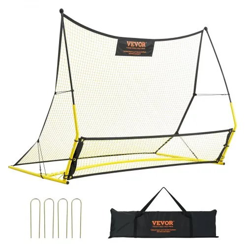 VEVOR 2 in 1 Fußball Rebound Doppelte Netze Tragbares Prellwand Fußball 25,4 x 25,4mm, Rebounder Fußball Eisenrohr & PE-Netz Kinder & Jugendliche Verstellbar Fußballtor Rebounder Kicker Gelb VEVOR 2 in 1 Fußball Rebound Doppelte Netze Tragbares Prellwand Fußball 25,4 x 25,4mm, Rebounder Fußball Eisenrohr & PE-Netz Kinder & Jugendliche Verstellbar Fußballtor Rebounder Kicker Gelb