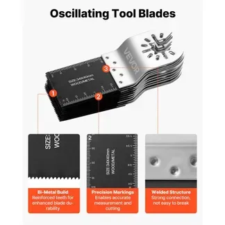 VEVOR 50 Stk. Multitool Sägeblätter, Oszillierende Sägeblätter aus Bimetall, Oszillierwerkzeug Zubehör für Holz Kunststoff & Weichmetall, Multitool Zubehör für Bosch Fein Dewalt Milwaukee Craftsman VEVOR 50 Stk. Multitool Sägeblätter, Oszillierende Sägeblätter aus Bimetall, Oszillierwerkzeug Zubehör für Holz Kunststoff & Weichmetall, Multitool Zubehör für Bosch Fein Dewalt Milwaukee Craftsman