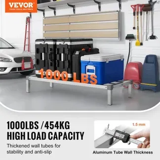VEVOR Aluminium-Stauregal, 48 x 20 Zoll kommerzielles Bodenregal für Lebensmittel, 8 Zoll über dem Boden, 1000 lbs Tragkraft, komplett verschweißtes Aluminium-Lagerregal, für die Lagerung in Restaurants, Küchen, Garagen und Fahrzeugen VEVOR Aluminium-Stauregal, 48 x 20 Zoll kommerzielles Bodenregal für Lebensmittel, 8 Zoll über dem Boden, 1000 lbs Tragkraft, komplett verschweißtes Aluminium-Lagerregal, für die Lagerung in Restaurants, Küchen, Garagen und Fahrzeugen