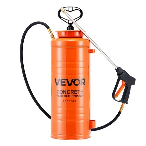 VEVOR Drucksprüher Industriell, 13,2L Edelstahl-Sprühgerät, Hochleistungs-Pumpsprüher, Stab mit ergonomischem Pistolengriff, Schlauch, 2 Messingdüsen, ideal für Bau, Garten – Bild 10