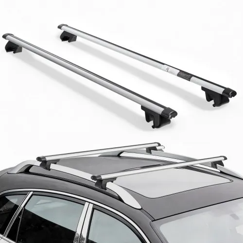 VEVOR 2 x Dachgepäckträger Dachquerträger mit 100 kg Tragkraft, Passend für Erhöhte Dachreling, 220–1060 mm Relingabstand, Abschließbare Querträger für Gepäck Kanus Transportkörbe, Dachträger VEVOR 2 x Dachgepäckträger Dachquerträger mit 100 kg Tragkraft, Passend für Erhöhte Dachreling, 220–1060 mm Relingabstand, Abschließbare Querträger für Gepäck Kanus Transportkörbe, Dachträger