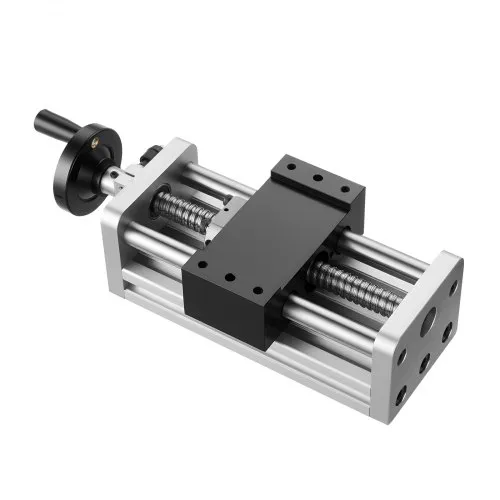 VEVOR Linearantrieb, 100 mm Hub, Kugelgewindetrieb, CNC-Linearführungsschiene, Doppelachse, C7-Hochpräzision, Gleitblock mit Kugellager, manuelles Handrad, für CNC-Fräsmaschinen-XYZ-Achse VEVOR Linearantrieb, 100 mm Hub, Kugelgewindetrieb, CNC-Linearführungsschiene, Doppelachse, C7-Hochpräzision, Gleitblock mit Kugellager, manuelles Handrad, für CNC-Fräsmaschinen-XYZ-Achse