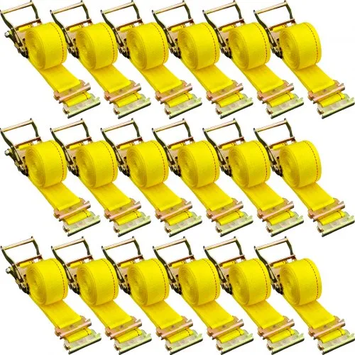 VEVOR Ratschenzurrgurt 18 Stück Spanngurte, 2000 kg Max. Bruchfestigkeit Zurrgurte, 4,57 m Befestigungsgurt mit Ratsche, Gelb Materialhandhabung aus Polyester, Reifengurt geeignet für Autodachträgern VEVOR Ratschenzurrgurt 18 Stück Spanngurte, 2000 kg Max. Bruchfestigkeit Zurrgurte, 4,57 m Befestigungsgurt mit Ratsche, Gelb Materialhandhabung aus Polyester, Reifengurt geeignet für Autodachträgern