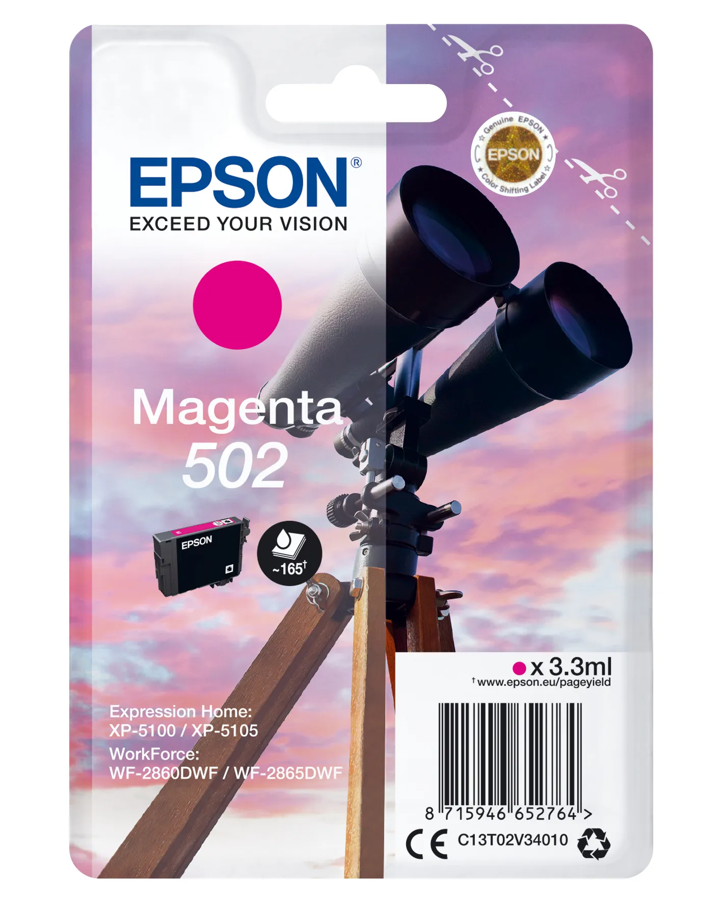 Epson Singlepack Magenta 502 Ink Epson Singlepack Magenta 502 Ink