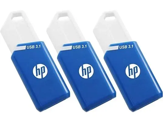 HP X755W PACK x3 USB-Stick 128 GB USB Typ-A 3.2 Gen 1 (3.1 Gen 1) Blau, Weiß HP X755W PACK x3 USB-Stick 128 GB USB Typ-A 3.2 Gen 1 (3.1 Gen 1) Blau, Weiß