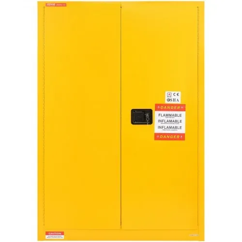 VEVOR Sicherheitsschrank für brennbare Flüssigkeiten, 170 L, Lagerschrank für brennbare Flüssigkeiten aus kaltgewalztem Stahl, 42,9 x 18,1 x 165,61cm, explosionsgeschützt, mit 2 verstellbaren Regale – Bild 9