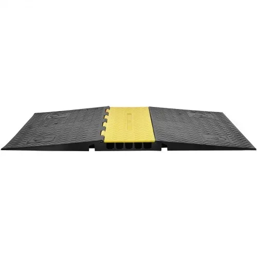 VEVOR 5-Kanal-Kabelschutzrampe Kabelbrücke aus Gummi Schlauchbrücke 114,5 x 80 x 5 cm Überfahrschutz 10000 kg (pro Achse) Tragfähigkeit Kabel Rampe Anti-Rutsch-Design Ideal für Parkplätze – Bild 8