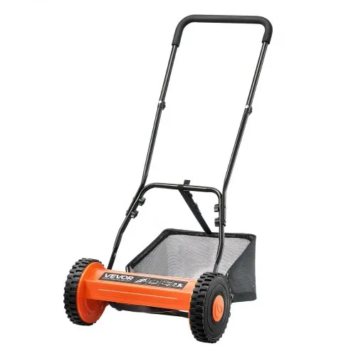 VEVOR Spindelmäher mit 400 mm Schnittbreite, Rasenmäher 15-45 mm einstellbare Schnitthöhe, Handmäher mit 5 Klingen und Grasfangsack, ideal für Rasenflächen, Einfahrten, Innenhöfe VEVOR Spindelmäher mit 400 mm Schnittbreite, Rasenmäher 15-45 mm einstellbare Schnitthöhe, Handmäher mit 5 Klingen und Grasfangsack, ideal für Rasenflächen, Einfahrten, Innenhöfe