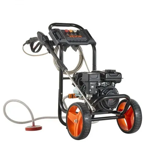VEVOR Benzin Hochdruckreiniger 200 bar, Terrassenreinger 7 L/min, Aluminiumpumpe mit Spritzpistole, Lanze & 4 Düsen, Benzinreiniger für Autos, Zäune, Einfahrten, Häuser, Terrassen & Gartenmöbel – Bild 10