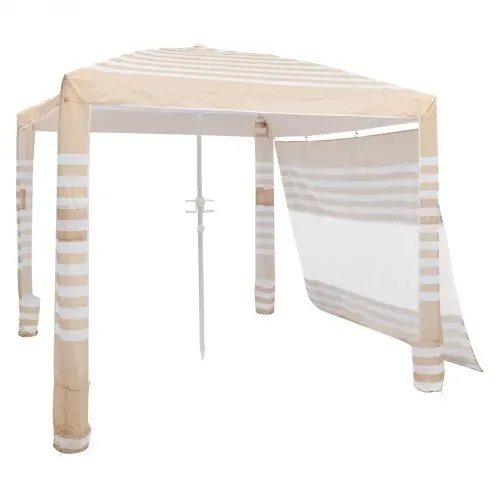 VEVOR Strand-Cabana, 2,4 x 2,4 m Strandüberdachung mit Seitenwand, UPF 50+ Sonnenschutz, Cabana mit Sandsäcken, höhenverstellbarer & tragbarer Sonnenschutz für die ganze Familie und Freunde – Bild 8