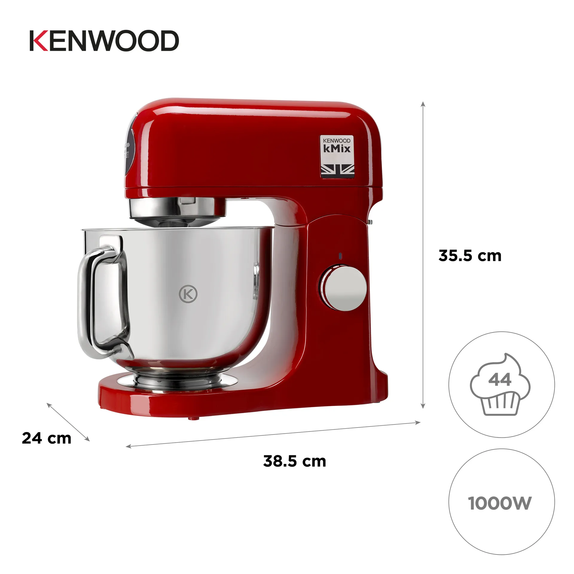 Kenwood kMix Küchenmaschine 1000 W 5 l Rot – Bild 2