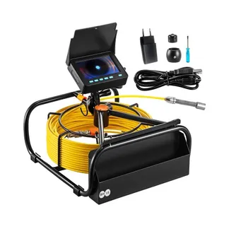 VEVOR Kanalkamera, 50 m, 10,9 cm Rohrinspektionskamera mit Beleuchtung – 6 einstellbare LEDs, 16-GB-Karte, 3-facher Zoom & 8500-mAh-Akku mit hoher Kapazität, IP68 Sanitärkamera für Abwasserrohre VEVOR Kanalkamera, 50 m, 10,9 cm Rohrinspektionskamera mit Beleuchtung – 6 einstellbare LEDs, 16-GB-Karte, 3-facher Zoom & 8500-mAh-Akku mit hoher Kapazität, IP68 Sanitärkamera für Abwasserrohre