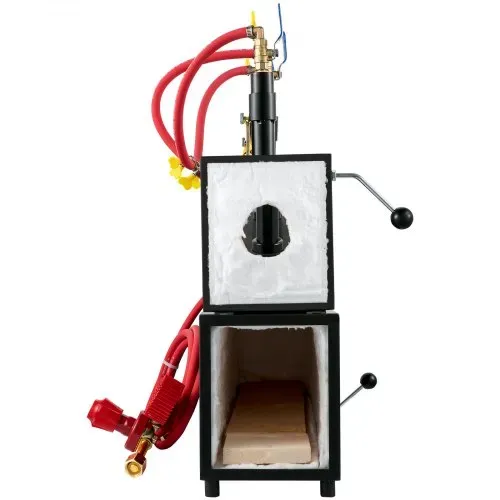 VEVOR Gas schmiedeofen 1350 °C, Brenner Schmiede 15 L, Schmiedeofen drei Brenner Zweitürig Auskleidung mit Aluminiumsilikatfaser, Metallschmiede Max. Leistung 230,4 kWh / 786.000 BTU, Gasdruckregler – Bild 9