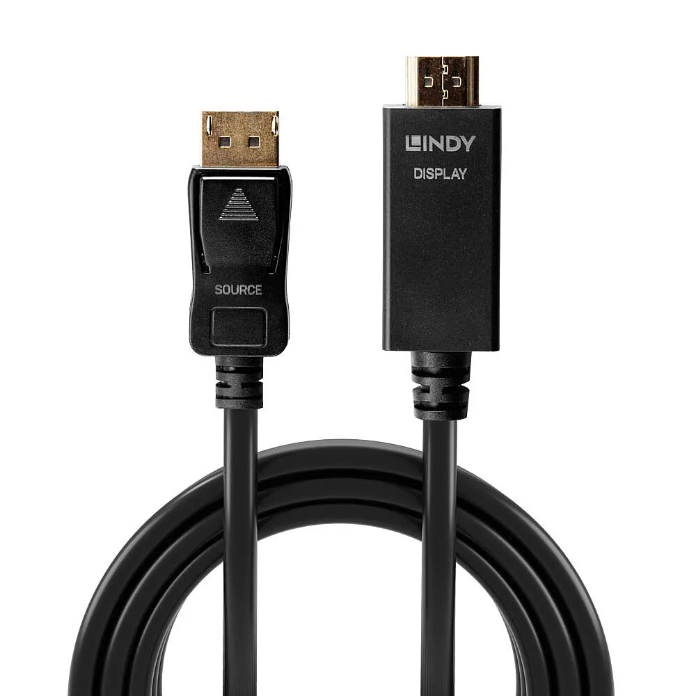 Lindy 36922 Videokabel-Adapter 2 m DisplayPort HDMI Typ A (Standard) Schwarz – Bild 2