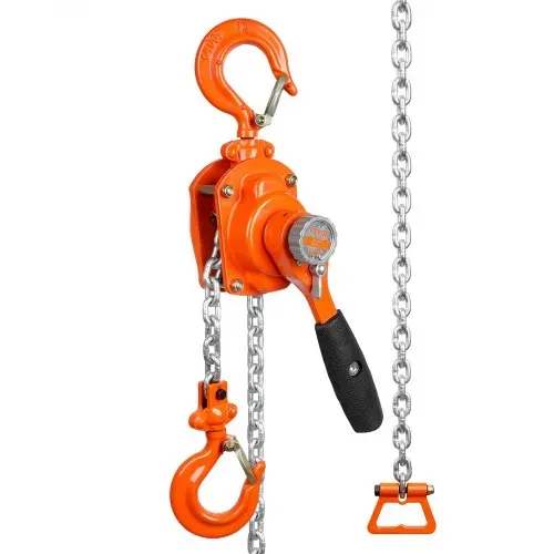 VEVOR Mini Hebelzug 0,5T Tragfähigkeit Kettenzug 260N Zugkraft Flaschenzug 1,40m Hubhöhe Ratschenzug Hebezug aus Stahl G80-Kette Weston Doppelklinkenbremse 360° drehbarer Haken Handkettenzug – Bild 8
