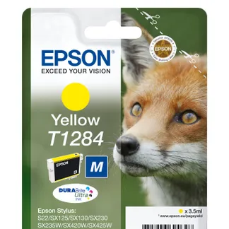 Epson Fox Singlepack Yellow T1284 DURABrite Ultra Ink Epson Fox Singlepack Yellow T1284 DURABrite Ultra Ink