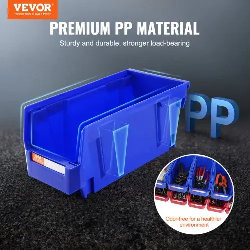 VEVOR 12er-Set Sichtlagerboxen Stapelboxen Stapelkisten Lagerkästen Blau/Rot VEVOR 12er-Set Sichtlagerboxen Stapelboxen Stapelkisten Lagerkästen Blau/Rot