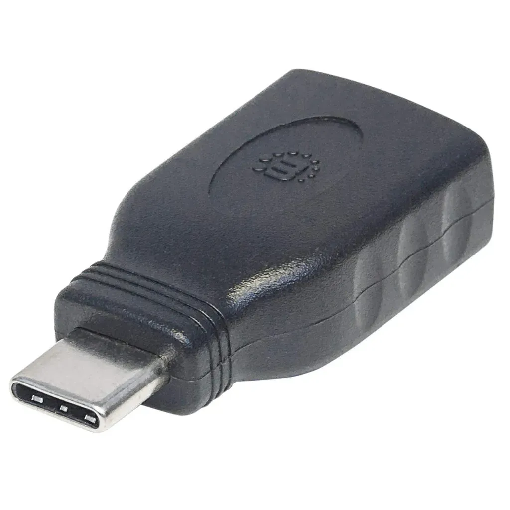 Manhattan USB 3.1 Gen1 Typ C auf Typ A-Adapter, Typ C-Stecker auf Typ A-Buchse, USB 3.1 Gen1, schwarz Manhattan USB 3.1 Gen1 Typ C auf Typ A-Adapter, Typ C-Stecker auf Typ A-Buchse, USB 3.1 Gen1, schwarz