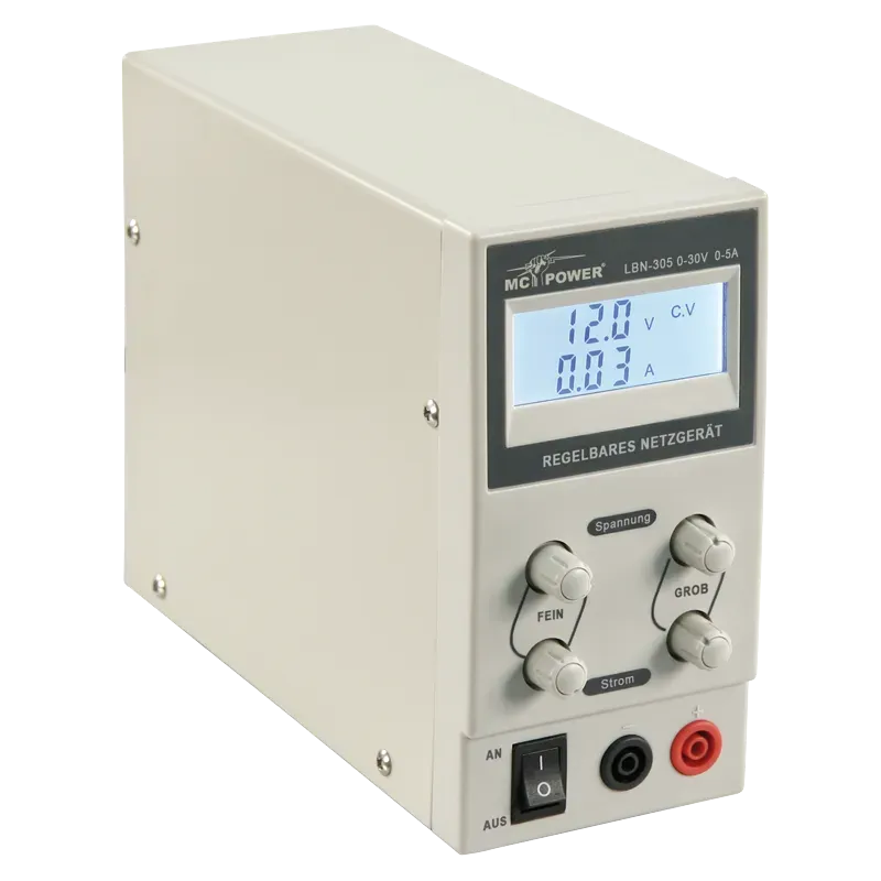 Labornetzgerät McPower ''LBN-305'', 0-30 V, 0-5 A regelbar, LC-Anzeige – Bild 2