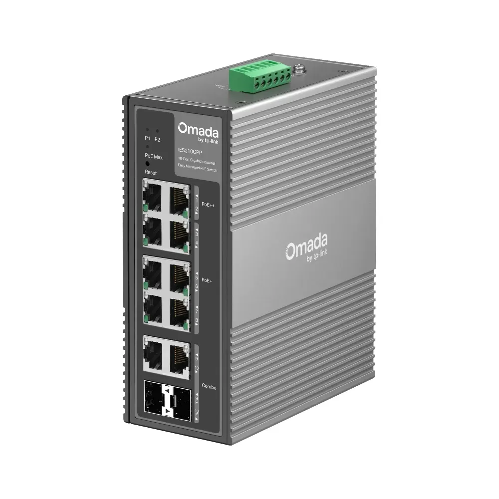 Omada by tp-link Switch Easy Managed Industrial Switch • 10 Port • 6x PoE++, 2x PoE++, 2x GbE • Omada • IES210GPP – Bild 2