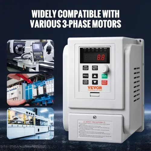 VEVOR 2,2kW 10A 3PS Frequenzumrichter VFD AC 220–240V Frequenzregler Drehzahlregler Frequenzwandler Wechselrichtermotor VFD Inverter Variable Frequency Driver inkl. 20cm Steuerkabel – Bild 5
