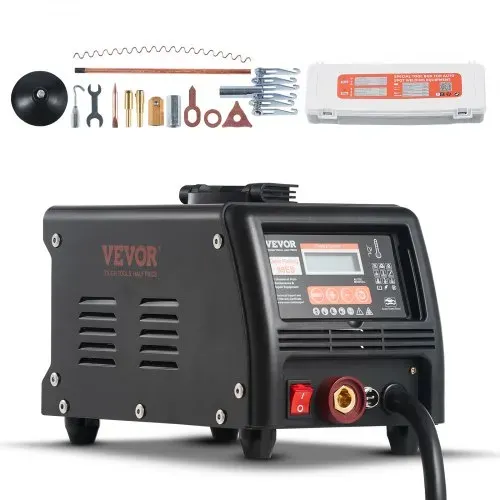 VEVOR Ausbeulspotter, 3 kW, Dellenreparaturset, Dellenzieher mit automatischem/manuellem Schweißen und 9 Modi, Autokarosserie-Punktschweißgerät, Dellenzieher für die Dellenreparatur von Autos & LKWs VEVOR Ausbeulspotter, 3 kW, Dellenreparaturset, Dellenzieher mit automatischem/manuellem Schweißen und 9 Modi, Autokarosserie-Punktschweißgerät, Dellenzieher für die Dellenreparatur von Autos & LKWs