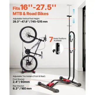VEVOR Fahrradständer, kompatibel mit Mountainbikes & 406,4–700 mm Fahrrädern, Freistehender Fahrradhalter Ständer, vertikaler & horizontaler Ständer für kleine Räume, Eingangsbereich, Garage VEVOR Fahrradständer, kompatibel mit Mountainbikes & 406,4–700 mm Fahrrädern, Freistehender Fahrradhalter Ständer, vertikaler & horizontaler Ständer für kleine Räume, Eingangsbereich, Garage